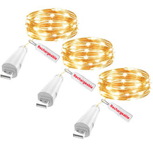 Carica l'immagine nel visualizzatore di Gallery, Luci Decorative LED USB Ricaricabili, 2m 20 LED Fairy String Lights, a Batteria per Barattoli, Matrimonio, Centrotavola 