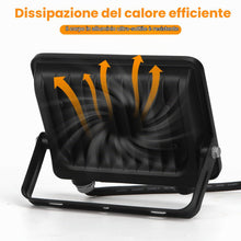 Carica l'immagine nel visualizzatore di Gallery, Aigostar- Faretto led 30W da Esterno bianco naturale,super illuminoso da 2450 lumen e 4000k. Impermeabile IP65 per corti