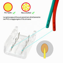 Carica l'immagine nel visualizzatore di Gallery, 10 Pezzi Connettori LED COB 2 Pin 10 mm Connettore