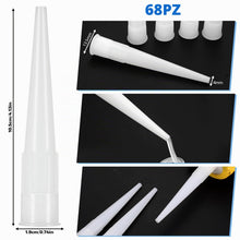 Carica l'immagine nel visualizzatore di Gallery, 68 punte per cartucce, punte in silicone, ugelli in silicone, tappi per sigillatura, ugelli in silicone, ugelli di tenut