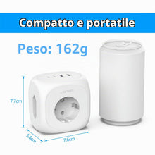 Carica l'immagine nel visualizzatore di Gallery, Adattatore da Viaggio JSVER per India con 4 porte USB,Adattatore cubo con presa indiana,adattatore da viaggio di tipo D 
