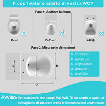 Carica l'immagine nel visualizzatore di Gallery, WOLTU Copriwater Sedile WC Coperchio con Chiusura Ammortizzata Soft Close Toilet Seat Bagno in Plastica Antibatterico Bianco WS2544