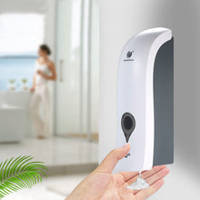 Carica l'immagine nel visualizzatore di Gallery, 300ml Dispenser di Sapone, Dispenser per Shampoo e Bagnoschiuma da Parete, Dispenser per Sapone Liquido, Senza Foratura, Manuale Sapone Dispenser, Dispenser Sapone a Parete (Bianco)