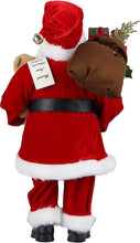 Carica l'immagine nel visualizzatore di Gallery, Uten Babbo Natale in Piedi Figura con Sacchetto Regalo e Orso, 46cm/18 Pollici Babbo Natale Ornamenti Natalizi Decorazione Domestica Bambola di Natale
