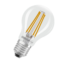 Carica l'immagine nel visualizzatore di Gallery, OSRAM LED A60 Filament ad alta efficienza 3.8W 827 trasparente E27