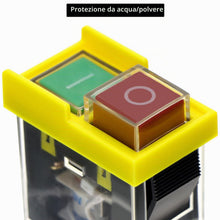 Carica l'immagine nel visualizzatore di Gallery, QWORK® Interruttore di sicurezza KJD6 5E4 AC250V 6(4) A, IP55, interruttore per utensili, pulsante di avvio, interruttor