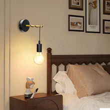 Carica l'immagine nel visualizzatore di Gallery, Aigostar Applique da parete interno, Applique camera da letto, Lampada da parete Vintage E27, Stile industriale retrò ne