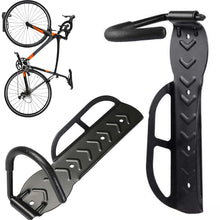 Carica l'immagine nel visualizzatore di Gallery, Bakaji Set 2 Staffe Ganci Porta Bicicletta Bici da Parete Muro Staffa Gancio Supporto Pieghevole in Gomma Salvaspazio pe