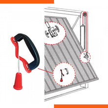 Carica l'immagine nel visualizzatore di Gallery, eacommerce Kit Maniglia e Corda in Nylon per Basculanti Universale per Garage - Apertura Facile e Sicura - Accessori Por