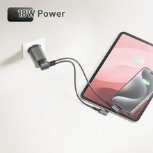 Carica l'immagine nel visualizzatore di Gallery, deleyCON 0,5m Cavo USB C Corto 2x Angolato 90° USB-A a USB-C Cavo di Ricarica e Dati per iPhone 17 16 15 Pro Max Air Gal