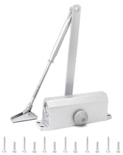 Carica l'immagine nel visualizzatore di Gallery, QWORK® chiudiporta automatico, chiudiporta automatico idraulico, tenere aperto, per porta interna e porta esterna, 40-60