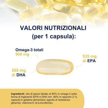 Carica l'immagine nel visualizzatore di Gallery, Omega 3 IFOS 5 Stelle 90 cps - Olio di Pesce Omega 3 1000mg - Ricco di EPA e DHA - Senza Retrogusto, Facile da Digerire, Privo di Metalli Pesanti
