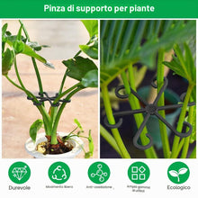 Carica l'immagine nel visualizzatore di Gallery, Adiwo 8 pezzi porta steli in plastica, porta piante clip per supporto piante, supporto per piante perenni per piante mon
