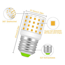 Carica l'immagine nel visualizzatore di Gallery, Lampadina E27, 5 W, CA 220-240 V, bianco caldo, 3000 K, confezione da 2