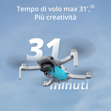 Carica l'immagine nel visualizzatore di Gallery, DJI Mini 4K, drone per adulti, fotocamera 4K HD, meno di 249 g, stabilizzatore 3 assi, trasmissione video 10 km, return automatico, resistenza al vento, 31 min di volo, C0, volo