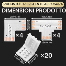 Carica l'immagine nel visualizzatore di Gallery, 28 Pezzi Connettori Striscia Led 4 Pin Connettori Led Per Strisce Led Smd 5050 Rgbw Da 10mm Connettori Per Strisce Lumin
