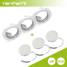 Carica l'immagine nel visualizzatore di Gallery, Faretti LED da Incasso per Cartongesso 230V 3W | Foro 55mm | Faretti da Incasso 3000K Luce Bianco caldo | Set di 3 pezzi