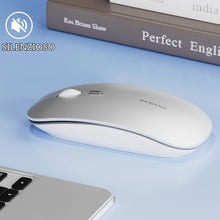 Carica l'immagine nel visualizzatore di Gallery, Uiosmuph Q5 Mouse Wireless, 2,4GHz Ricaricabile Silenzioso Mouse,Argento