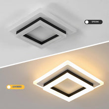 Carica l'immagine nel visualizzatore di Gallery, Lampada da Soffitto a LED, 24W Quadrata Moderno Nero