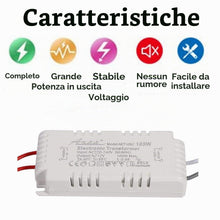 Carica l'immagine nel visualizzatore di Gallery, 105W Trasformatore Elettronico Alogeno AC 220V - AC 12V Adattatore Alimentatore per Lampadine Alogene a Bassa Tensione P