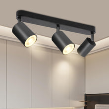 Carica l'immagine nel visualizzatore di Gallery, Faretti da Soffitto Orientabili, GU10 Faretti LED da Soffitto Nero, Lampada Soffitto 3 Luci Moderni, Faretto da Parete I