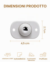 Carica l'immagine nel visualizzatore di Gallery, 16 Pz Ruote per Mobili Autoadesive, Rotelle Girevoli 360° Sfera, Mini Rotelle per Mobili Piccole per Spostare Mobili Pes