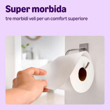 Carica l'immagine nel visualizzatore di Gallery, by Amazon, Carta Igienica Super Morbida a 3 Veli, 9 Rotoli (1 Confezione da 9), 200 Strappi per Rotolo, Certificata FSC