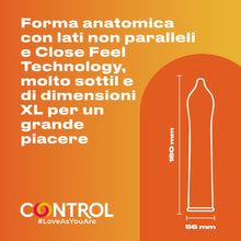 Carica l'immagine nel visualizzatore di Gallery, Control Finissimo XL Preservativi Super Sottili 0.048-0.060 mm Extra Large in Lattice Naturale - 24 Profilattici