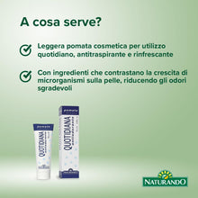 Carica l'immagine nel visualizzatore di Gallery, Naturando Quotidiana Pomata Antiodorante che Previene il Cattivo Odore Ostacolando la Degradazione del Sudore da parte d