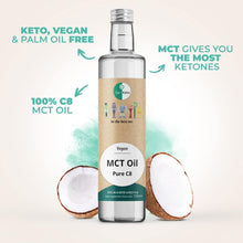 Carica l'immagine nel visualizzatore di Gallery, Go-Keto MCT Oil C8, 500ml | Olio MCT C8, 100% olio di cocco, senza olio di palma | perfetto per dieta chetogenica | crema di caffè cheto, per bulletproof coffee o frullato cheto | vegano