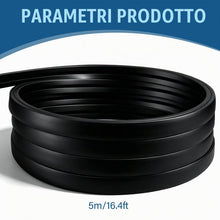 Carica l'immagine nel visualizzatore di Gallery, Striscia LED da 5 m: striscia LED in silicone altamente traslucido, 12 x 12 mm, illuminazione frontale nera, flessibile,