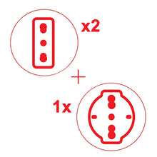 Carica l'immagine nel visualizzatore di Gallery, EXTRASTAR Adattatore Multipresa Tripla,con protezione sovraccarico ed interruttore,Adattatori da Schuko a Spina Piccola 