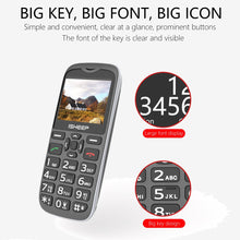 Carica l'immagine nel visualizzatore di Gallery, ISHEEP Telefono cellulare quad-band, gsm, tasti grandi per anziani, sbloccato, senza sim inclusa,D210 nero