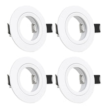 Carica l'immagine nel visualizzatore di Gallery, Faretto Incasso Cartongesso GU10 Alluminio Bianco, Cornice Faretti led da incasso per cartongesso Rotondo Portafaretto i