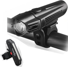 Carica l'immagine nel visualizzatore di Gallery, Set luci LED bici anteriore e posteriore ricaricabili USB IPX6