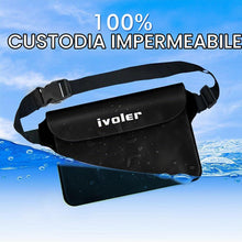 Carica l'immagine nel visualizzatore di Gallery, iVoler Kit Impermeabile con Borsa Marsupio e Custodia Smartphone, Nero