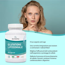 Carica l'immagine nel visualizzatore di Gallery, Bandini® Glutatione Liposomiale 60 Capsule | 250mg L-Glutatione Setria