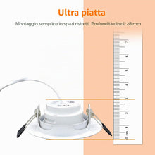 Carica l'immagine nel visualizzatore di Gallery, 6x aretti LED da Incasso per Cartongesso Dimmerabili Orientabili 6W,Bianco Caldo 3000K 500LM Faretti Led Soffitto Incass