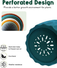 Carica l'immagine nel visualizzatore di Gallery, KAHEIGN 7 Pezzi Vasi per Piante in Plastica, 17,6/16,5/15/13,9/12,7/11,4/10CM Motivo Ondulato Vaso per Fiori Più Spesso 