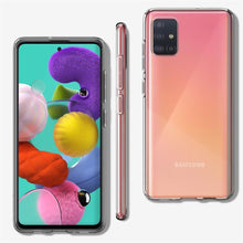 Carica l'immagine nel visualizzatore di Gallery, Oprimio Custodia trasparente per Samsung A71 [cover in silicone] [%100 trasparente] [materiale tedesco] [ultra sottile] 