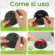 Carica l'immagine nel visualizzatore di Gallery, Adiwo 4PCS Quiz Buttons, Buzzer Game Show Buttons, Rispondi Al Cicalino Con Luce E Suono Di Allarme, Pulsanti Colorati, 