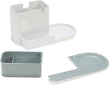 Carica l'immagine nel visualizzatore di Gallery, Amazon Basics Organizer per lavello da cucina/portaspugne, Grande, Bianco
