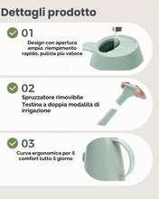 Carica l'immagine nel visualizzatore di Gallery, Bamworld Annaffiatoio per Piante da Interno con Beccuccio Lungo 1,8L per Giardino Interno Esterno Piccolo Annaffiatoio d