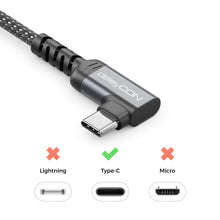 Carica l'immagine nel visualizzatore di Gallery, deleyCON 0,5m Cavo USB C Corto 2x Angolato 90° USB-A a USB-C Cavo di Ricarica e Dati per iPhone 17 16 15 Pro Max Air Gal