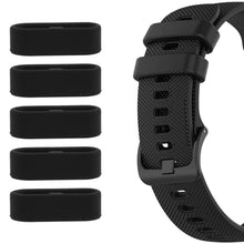 Carica l'immagine nel visualizzatore di Gallery, 6 cinturini per orologio Garmin in silicone, anello di ricambio per orologio da polso, 22 mm, 18 mm, colore nero, in gom