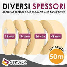 Carica l'immagine nel visualizzatore di Gallery, NASTRO DI CARTA IMBIANCHINI 6 ROTOLI 48MM X 50M (300M TOTALI)