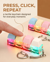 Carica l'immagine nel visualizzatore di Gallery, Portachiavi Fidget 2 Pezzi, Mini Tastiera Clicker Antistress 2 Tasti Silenziosi, Anti-Ansia Portatile per Focus e Relax 