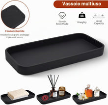 Carica l'immagine nel visualizzatore di Gallery, Set di accessori per il bagno, 4 pezzi in vetro ambrato set di accessori da bagno - dispenser sapone lozione, portaspazzolino, dispenser Qtip Holder e vassoio in resina, organizer da banco, ambra