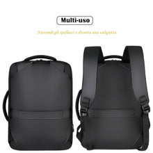 Carica l'immagine nel visualizzatore di Gallery, Zaino Porta PC Borsa per PC Portatile Custodia Computer Notebook Laptop Con Attacco USB Uomo Scuola Lavoro Casual Nero KM1
