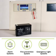 Carica l'immagine nel visualizzatore di Gallery, Tecnoware Power Systems, Batteria al Piombo 12V 7.2Ah, Per UPS, Videosorveglianza e Allarme, Attacco Faston 6.3 mm, Batt